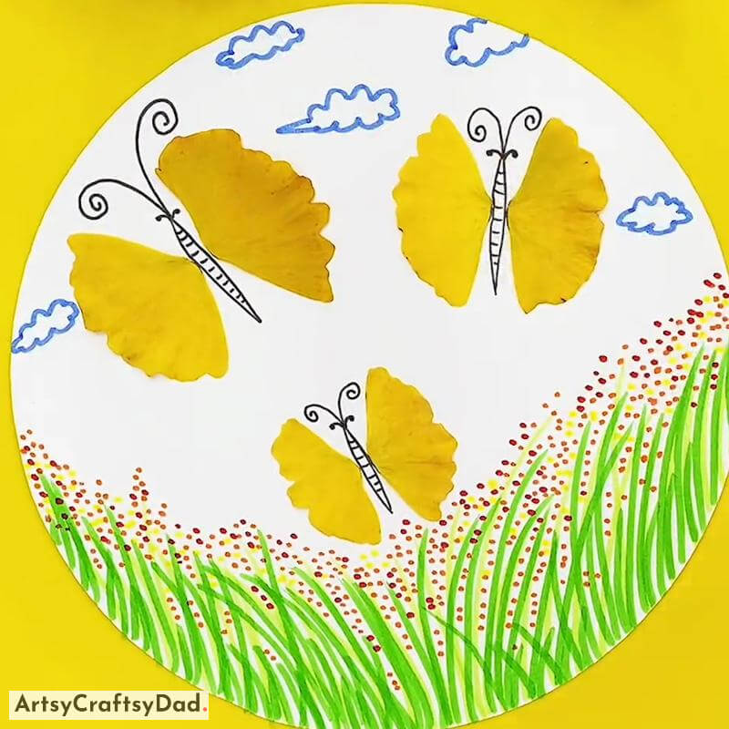 Beautiful Butterflies Leaf Art & Craft Idea For Kids - Remarkable Leaf Crafts For Kids