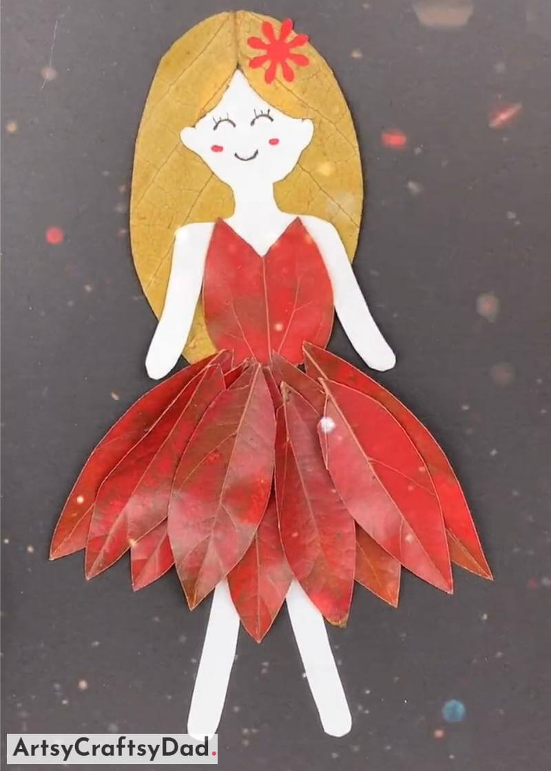 Beautiful Doll Fallen Leaves Craft Idea For Kids - Stupendous DIY Leaf Arts For Kids To Form