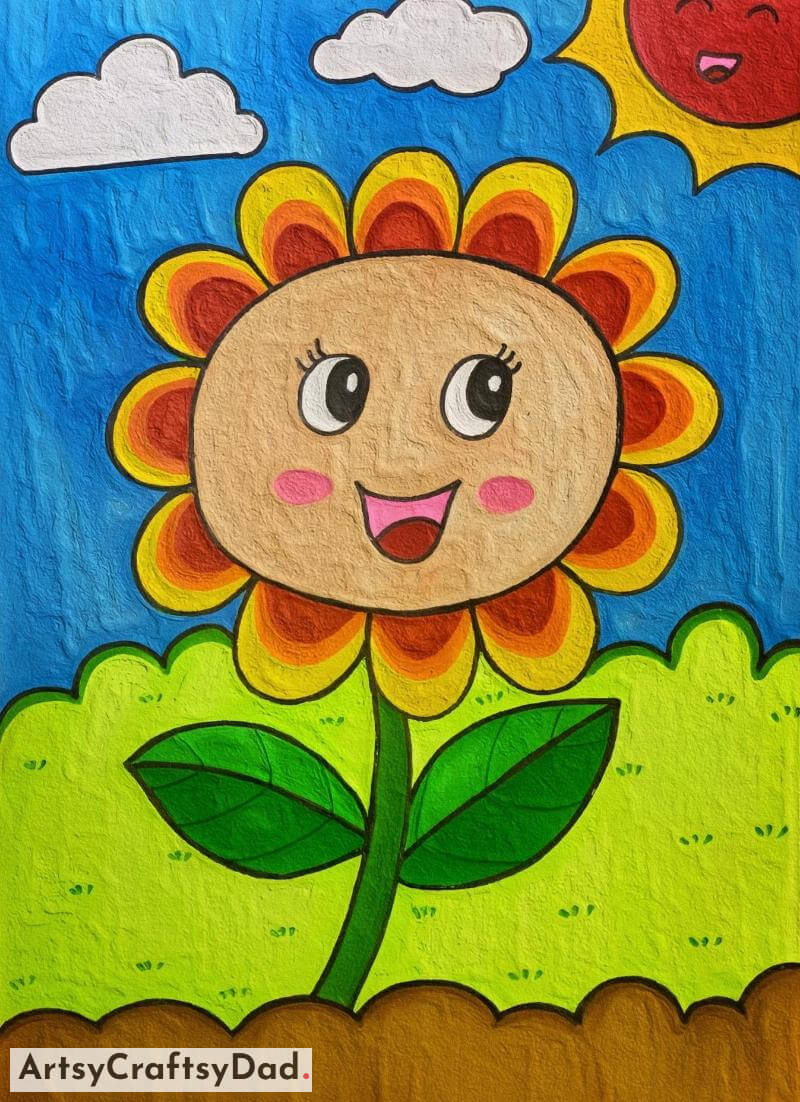 Beautiful Flower Drawing Idea For Kids Delightful Blossom Drawing Concept For Youngsters 