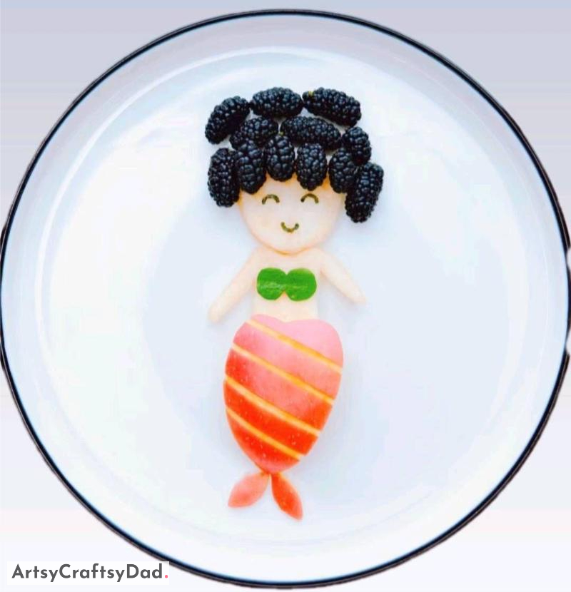 Beautiful Fruit Mermaid Decoration Idea for Plating - Creative Ways To Make Meals Appealing To Kids 