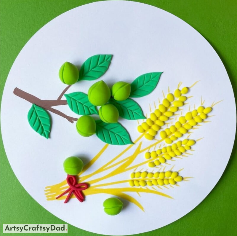 Beautiful Gavava and Corn Clay Craft for Kids - Ideas to Help Kids Have Fun with Clay and Printing 