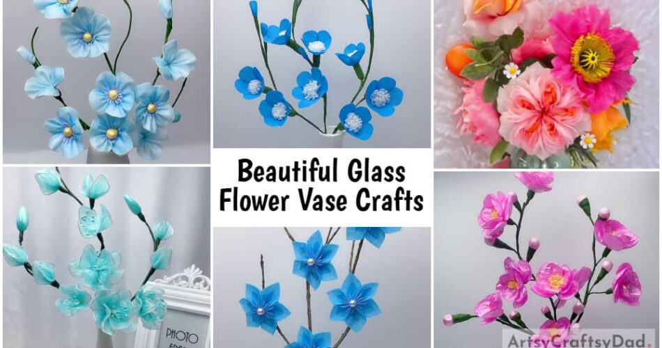 Beautiful Glass Flower Vase Crafts For Home Décor