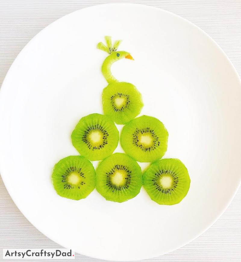 Beautiful Kiwi Peacock Food Plating Decoration Idea For Kids - New and Different Approaches to Enhancing Your Plate With Fruits