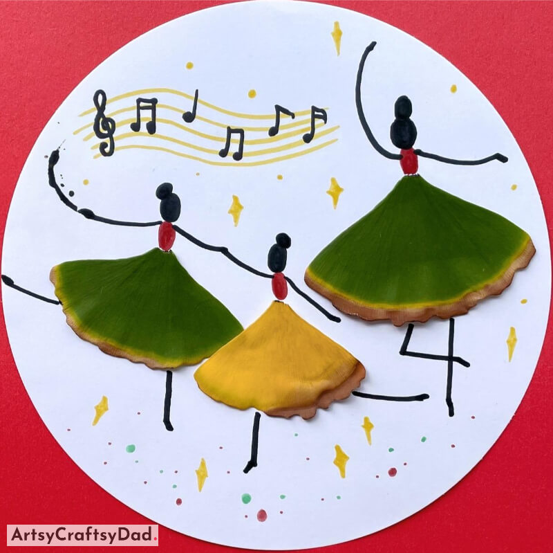 Beautiful Leaf Craft of Dancing Girls - Investigate the Marvels of Nature with These Beautiful Leaf Designs