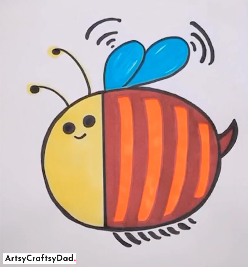 Bee Animal Drawing Idea for Kids - Lovely & Easy Animal Sketching Concepts For Infants & Starters