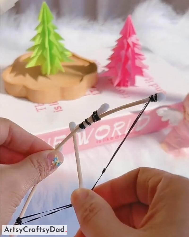 Bow and Arrow Craft Using Ear Buds - Entertaining Arts and Crafts For Kids 