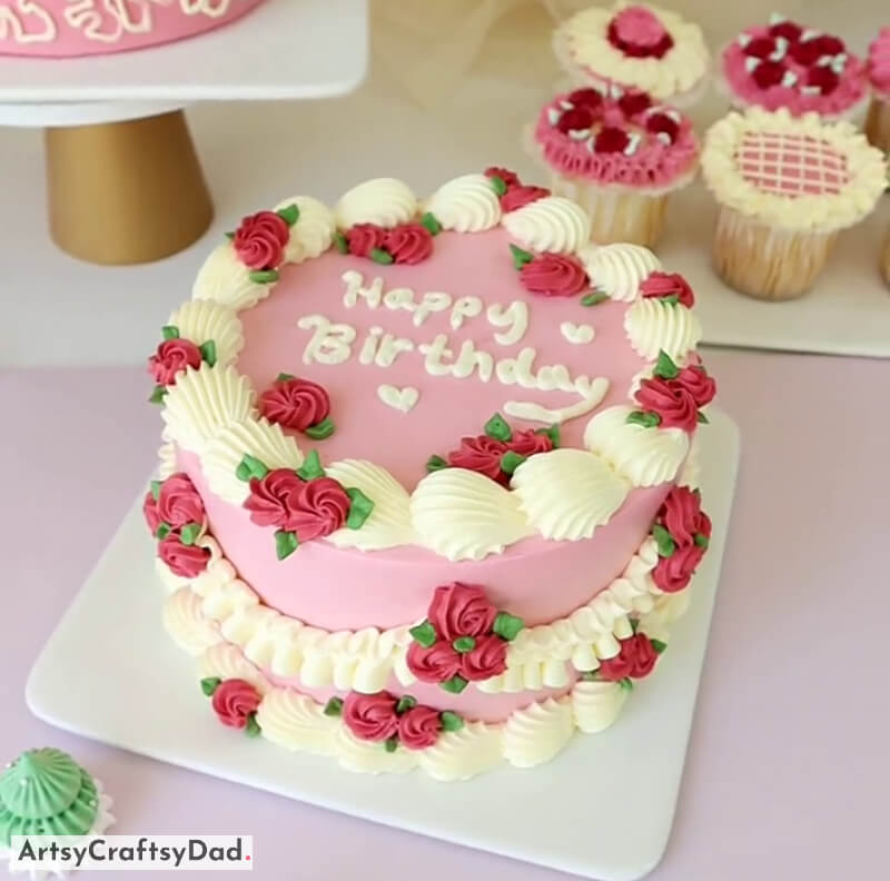 Buttercream Roses - Vintage Cake Decoration Idea for Birthday - Simple Techniques to Make Birthday Cake Look Amazing