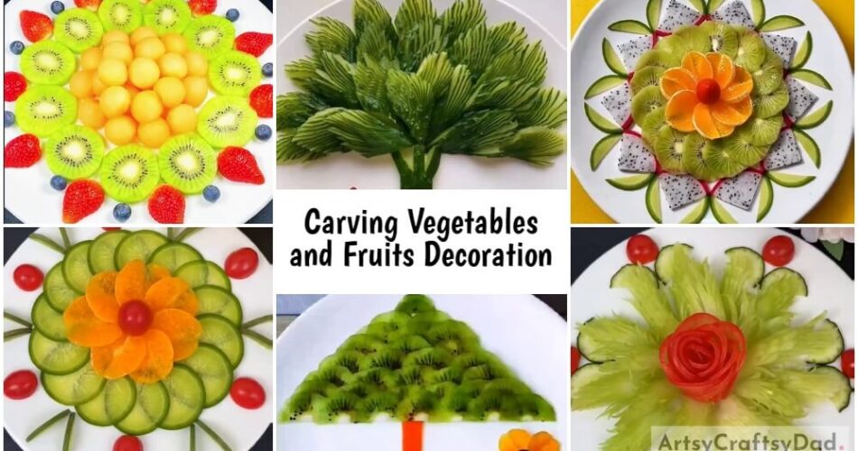 Carving Vegetables and Fruits Decoration For Plate Garnishing