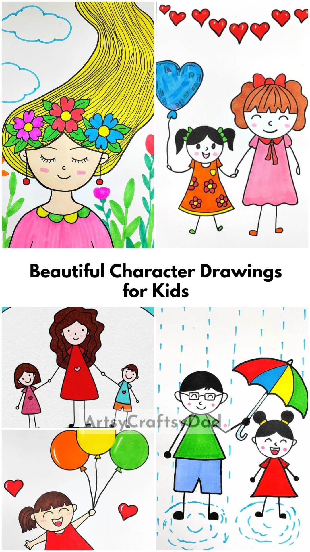 Beautiful Character Drawings for Kids