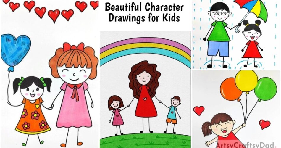 Beautiful Character Drawings for Kids