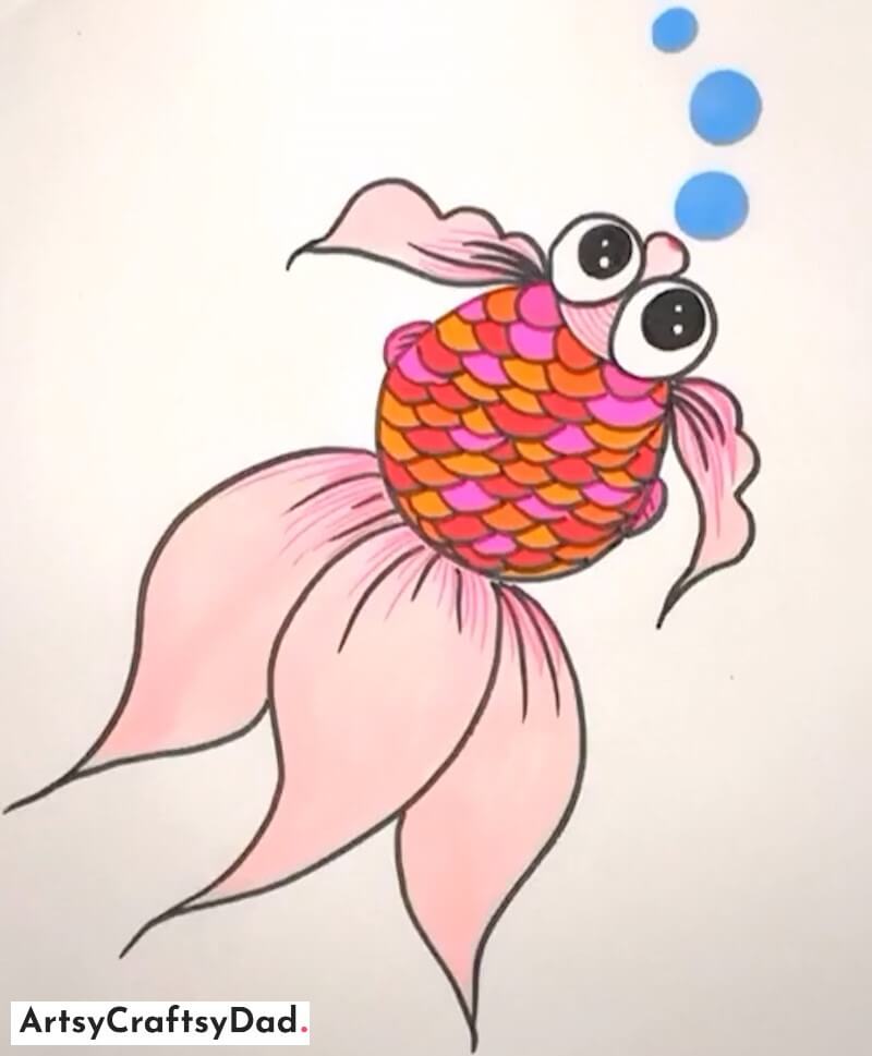 Colorful Fish Underwater Animal Drawing Idea for Kids - Artistic & Pleasant Animal Drawing Concepts For Toddlers & Learners