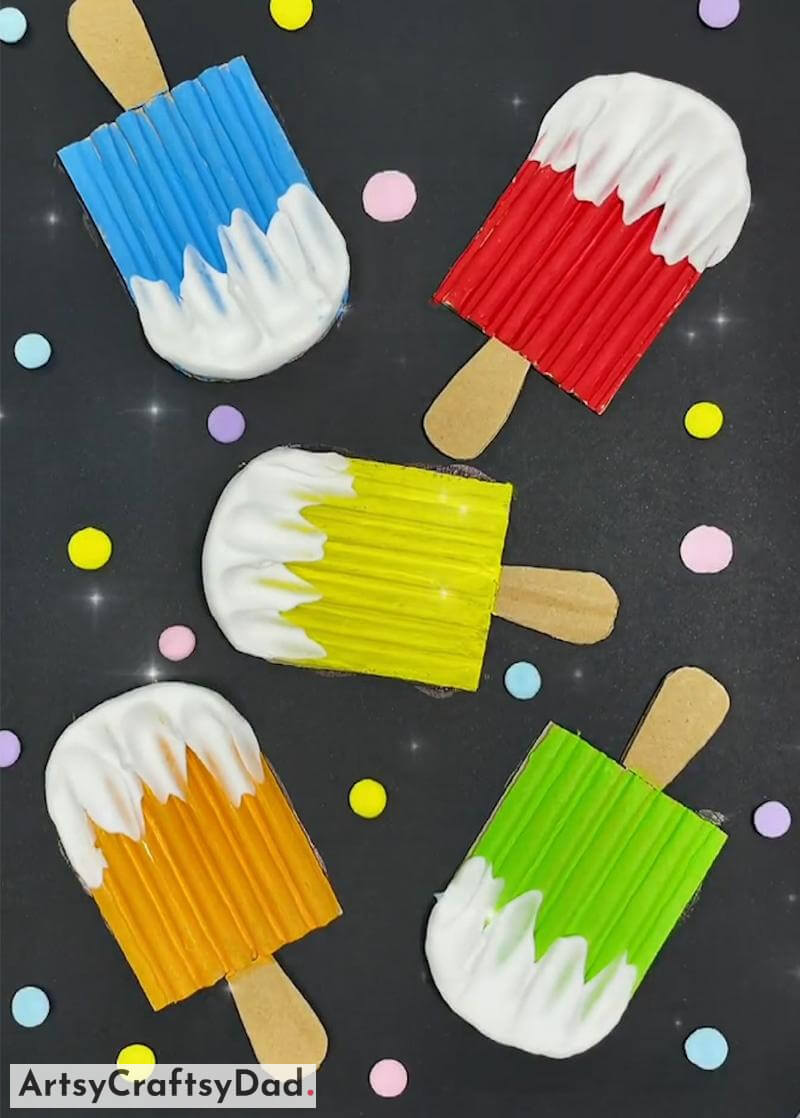 Colorful Ice Cream Clay Craft Idea For Kids - Child-Friendly Colourful Clay Creations