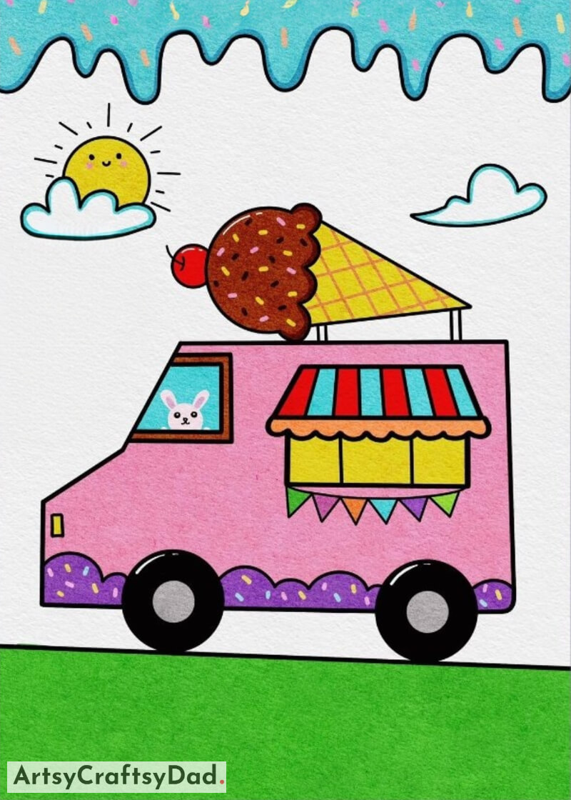 Colorful Ice Cream Drawing Idea for Kids - Unleashing Kids Imagination with Drawing Ideas 