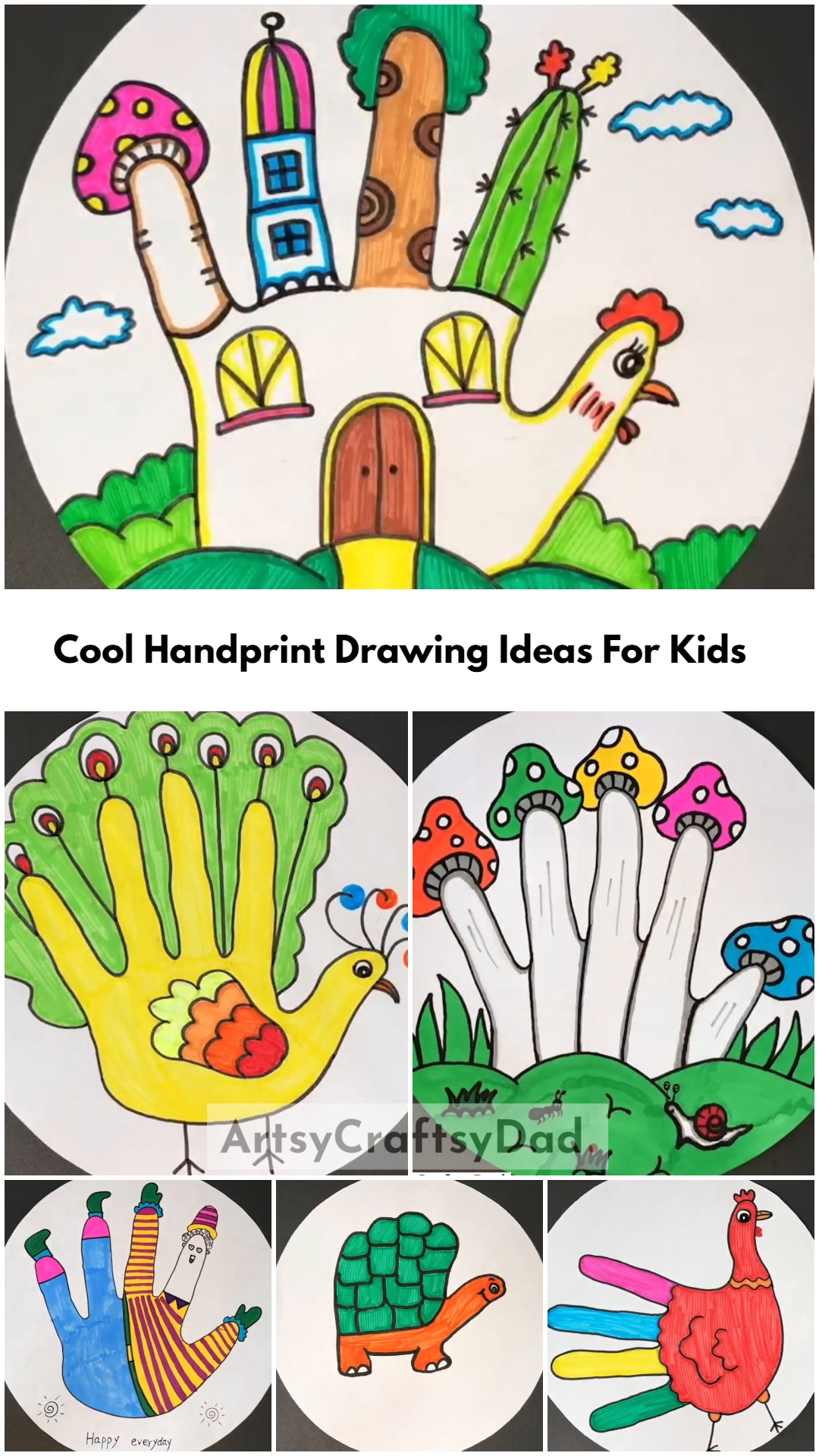 Cool Handprint Drawing Ideas For Kids Age 9-12 Years