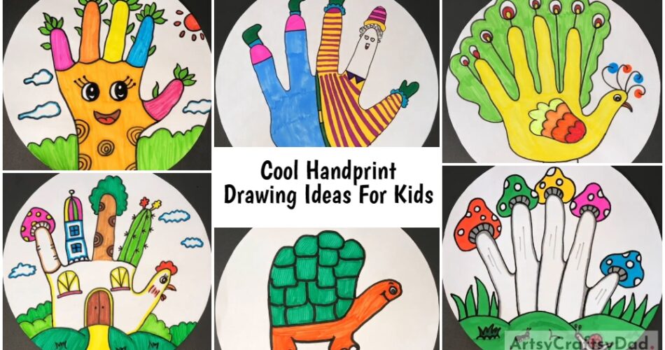 Cool Handprint Drawing Ideas For Kids Age 9-12 Years