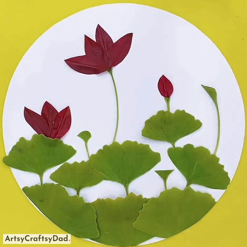 Creative Fall Leaf Lotus Craft Idea for Kids - Incredible Leaf Projects For Children
