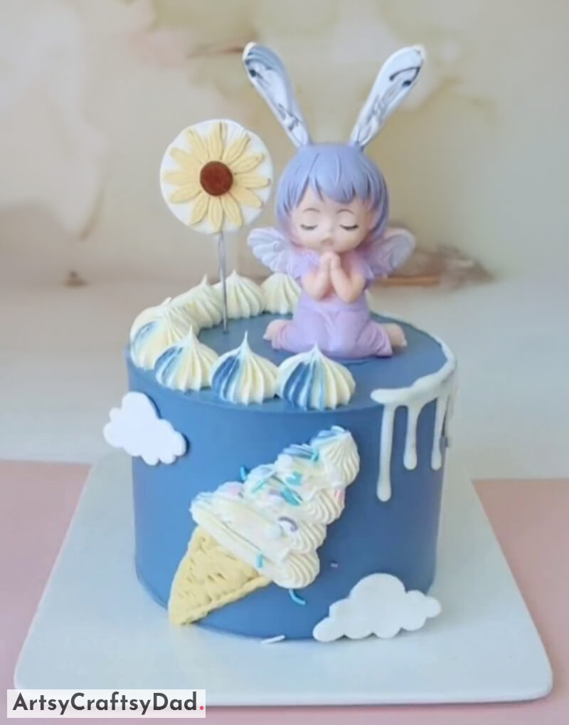 Cute Baby Angel Icecream Cake Decoration Idea for Kids Birthday - Savory Ideas To Make Children's Birthday Cakes Look Spectacular