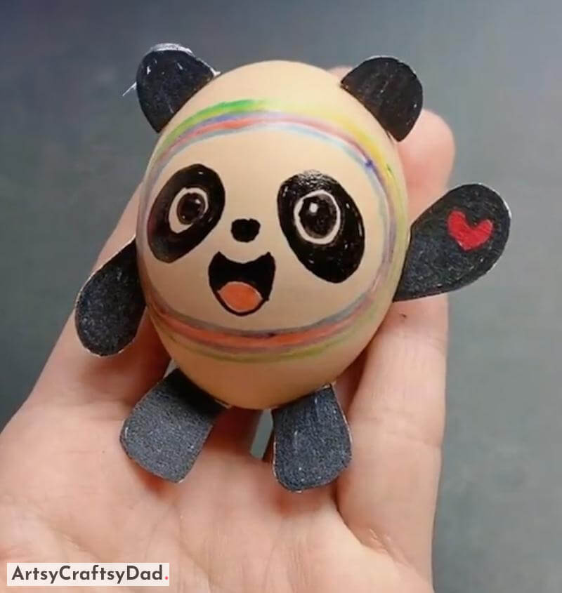 Cute Egg Panda Art and Craft Activity For Kids - Joyful Toy Crafting Projects For Kids