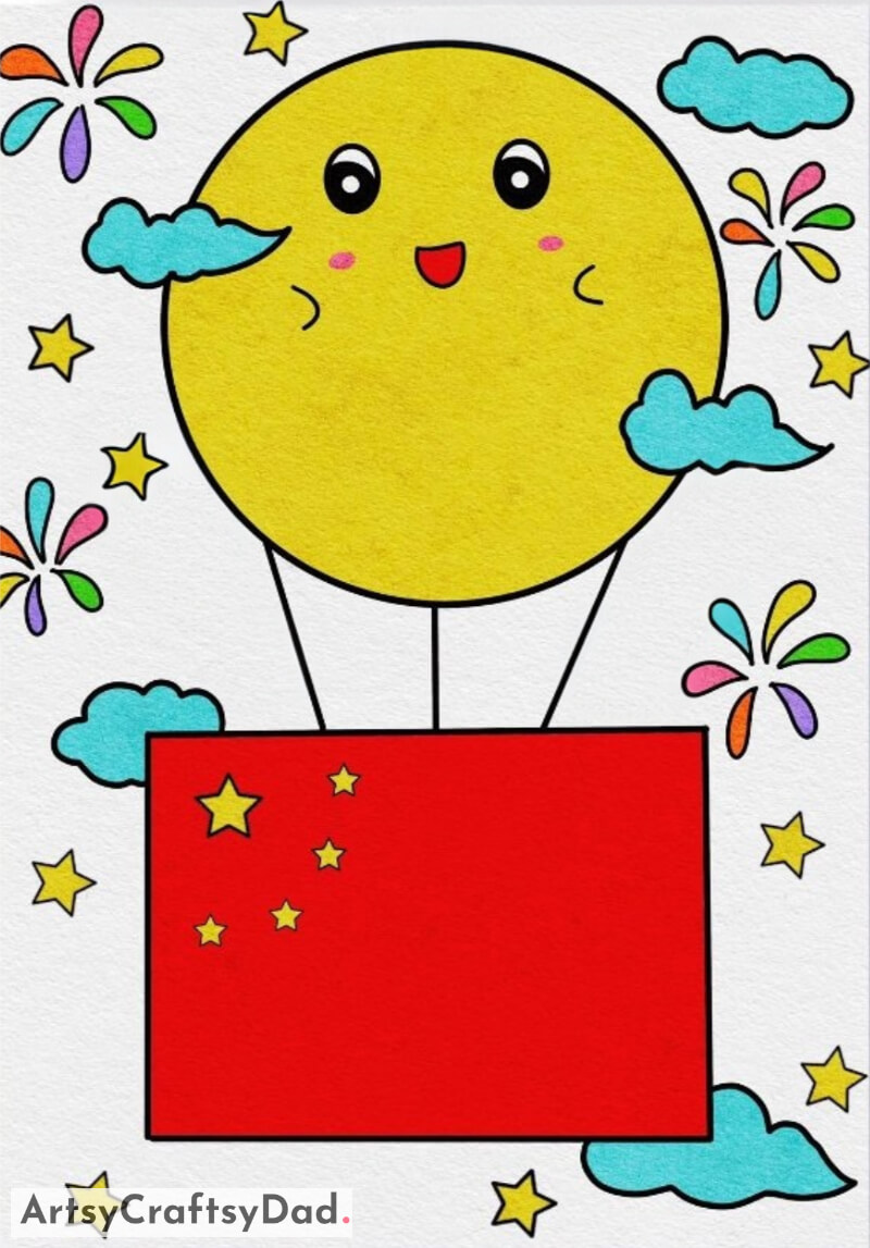 Cute Hot Air Balloon Drawing for Kids - Inspiring Kids to Think Creatively with Drawing 