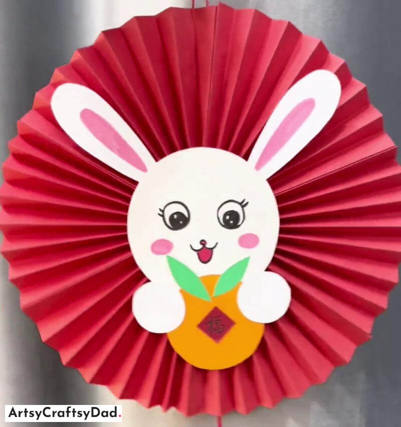 Cute Paper Rabbit with Carrot Craft Idea - Innovative Art & Handicraft Concepts For Kids