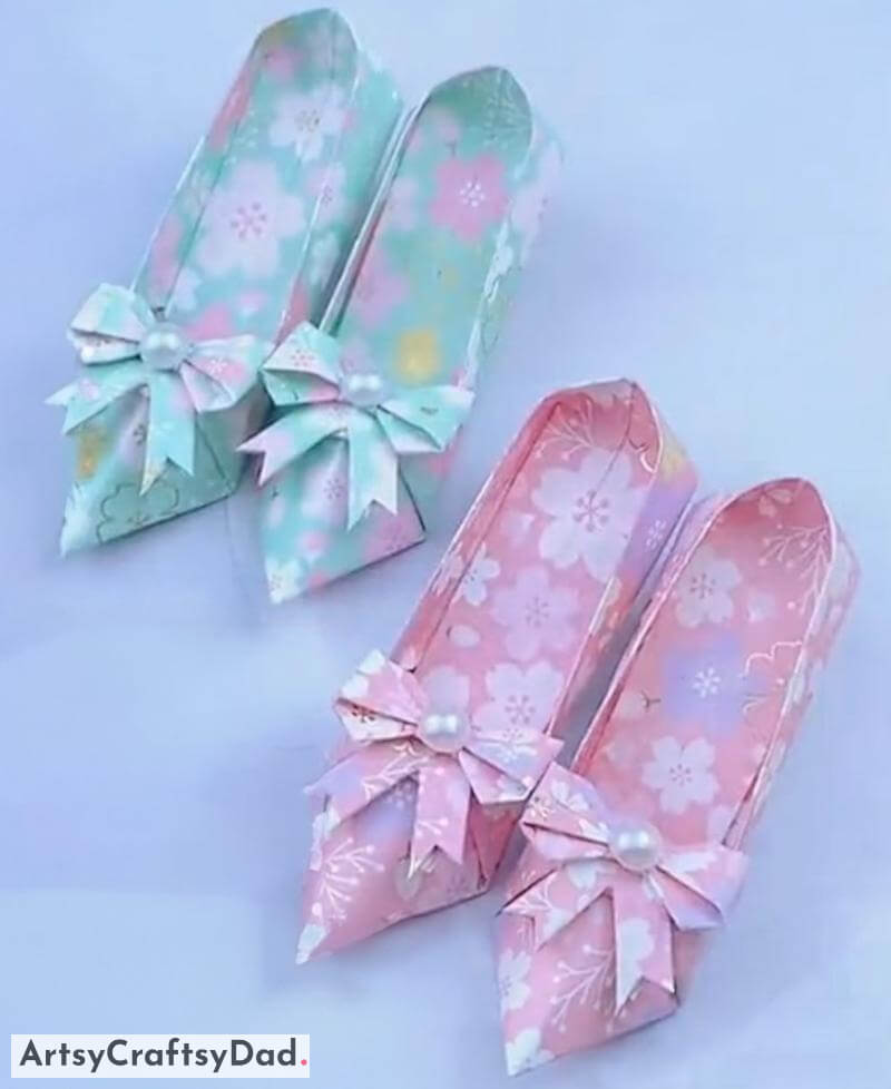 Delightful Origami Paper Shoes Craft Idea - Outstanding Origami Projects For Children