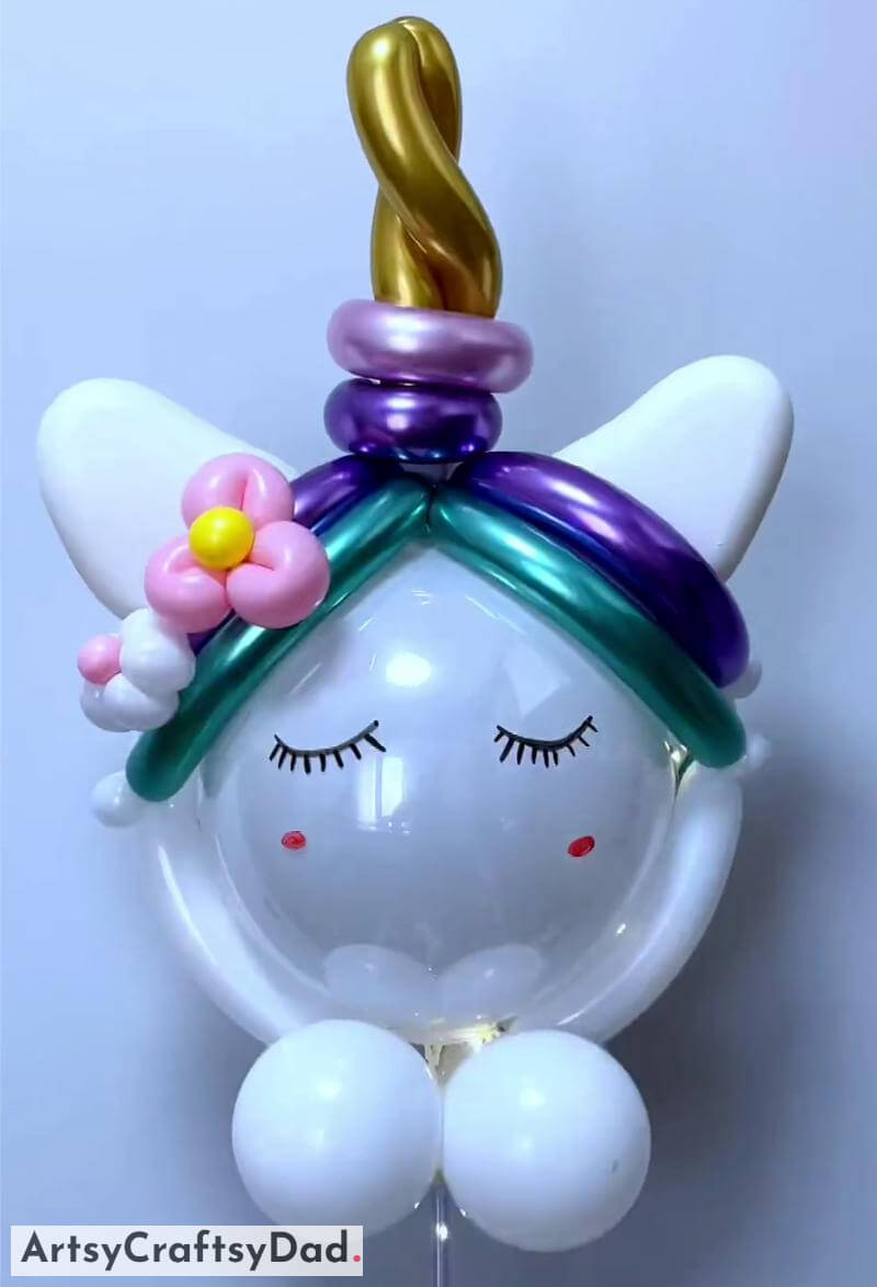 DIY Balloon Unicorn Craft for Birthday Celebration - Creative Balloon Decoration Plans For Party