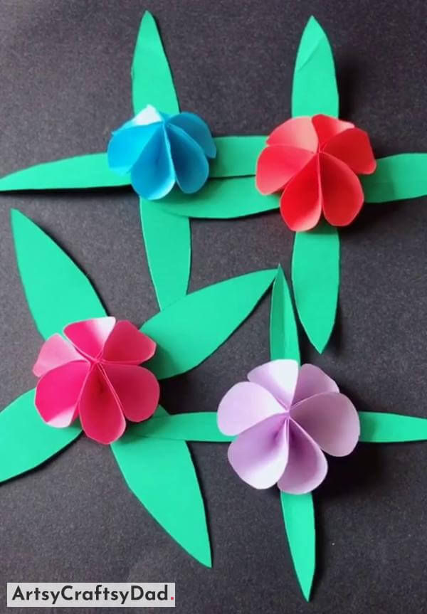 Easy and Colorful Paper Flower Craft for Kids - Let the kids be creative with paper craft ideas 