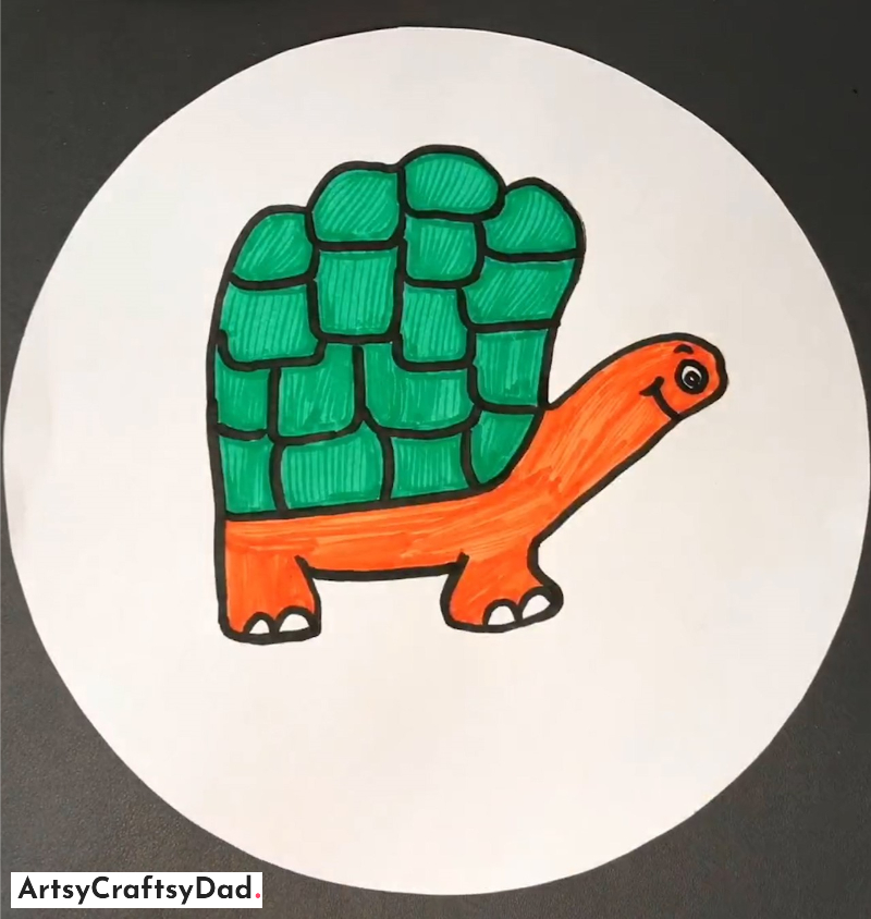 Easy Handprint Turtle Drawing for Kids A Simple Method to Create a Turtle Image with Your Hands for Children