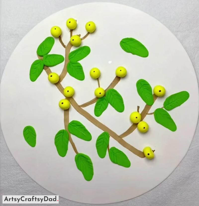 Easy To Make Clay Tree Branch Craft Idea for Kids - Crafting a Round Craft with Repurposed Materials