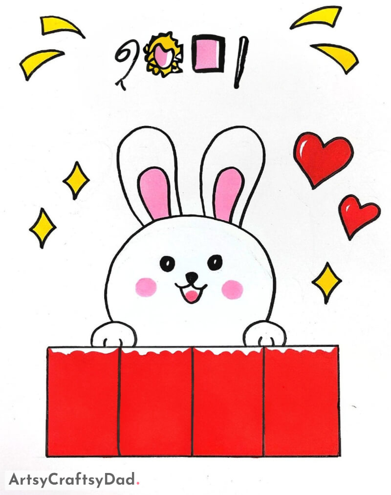 Eye-catching Bunny Drawing Idea - Artistic Drawing to Stimulate Kids Imagination 