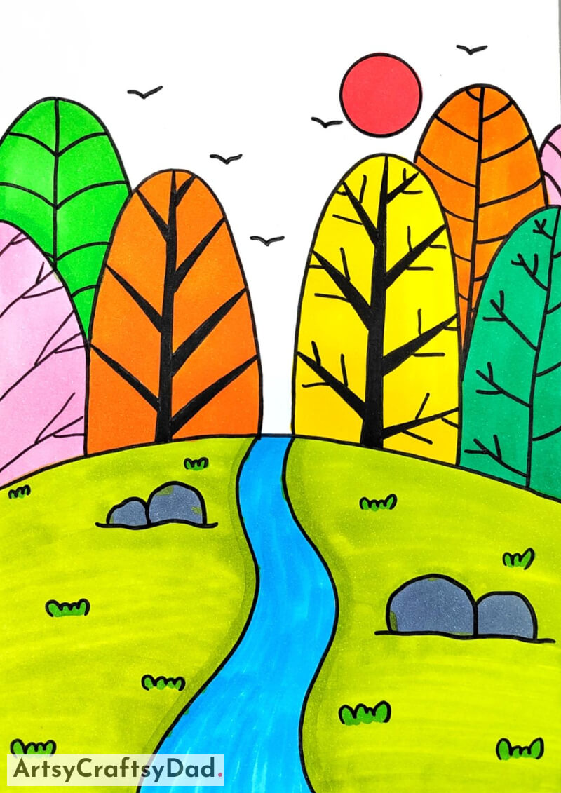 Fabulous Scenery Drawing for Younger Ones - Stimulate children's imagination through art