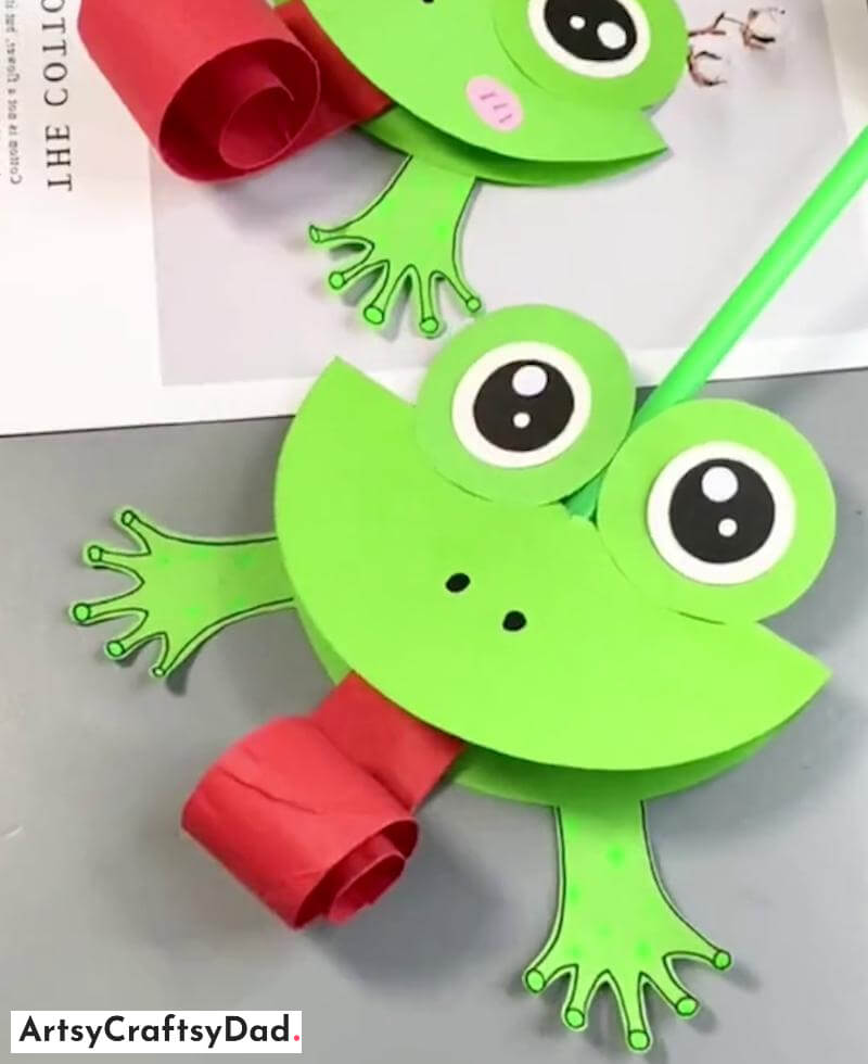 Fun to Make Paper Frog Craft Activity For Kids - Animal Crafts That Are Easy To Do For Kids