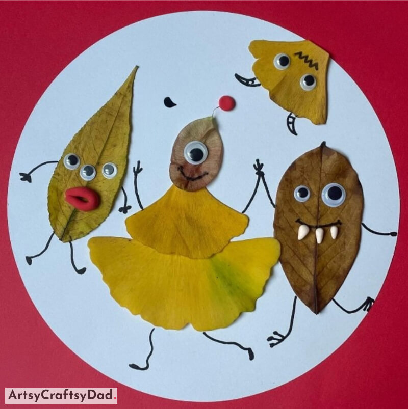 Funny Dancing Characters Leaf Craft - Discover the Magnificence of Nature with These Alluring Leaf Creations