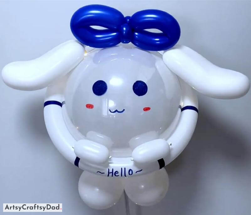 Hello Teddy Balloon Decoration Craft Idea for Birthday Celebration - Innovative Balloon Adornment Ideas For Party