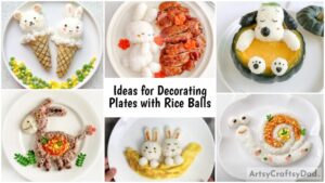 Awesome Ideas for Decorating Plates with Rice Balls