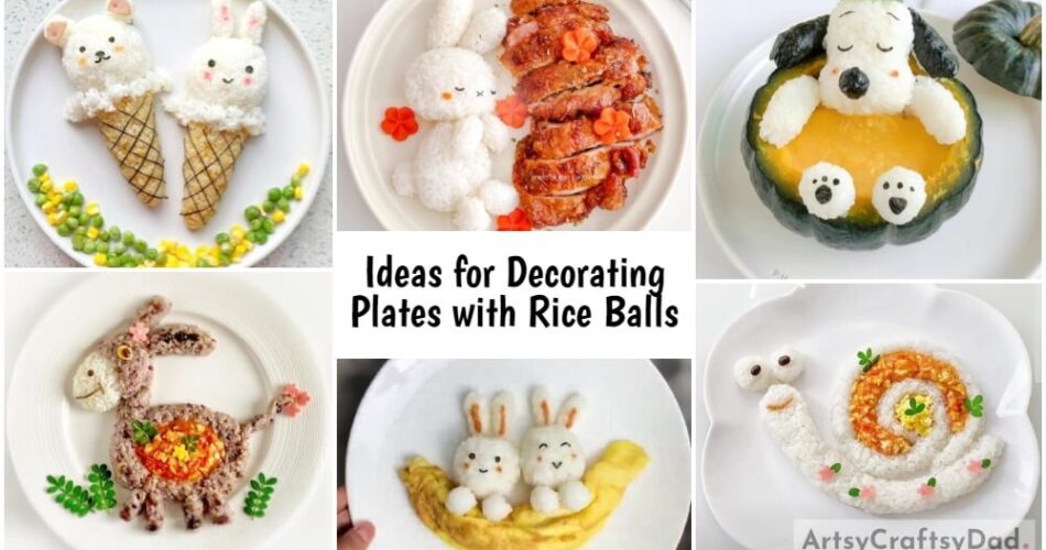 Awesome Ideas for Decorating Plates with Rice Balls
