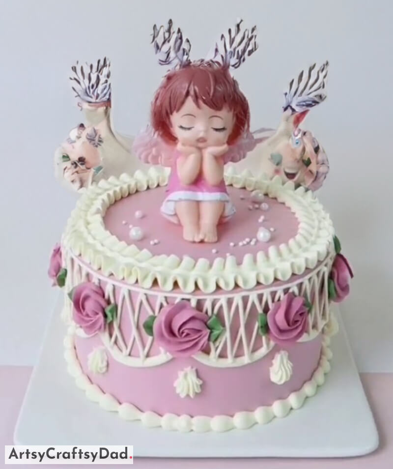 Lovely Angel Anne Cake Decoration Idea For Girl's Birthday - Luscious Birthday Cake Decorating Ideas For Kids