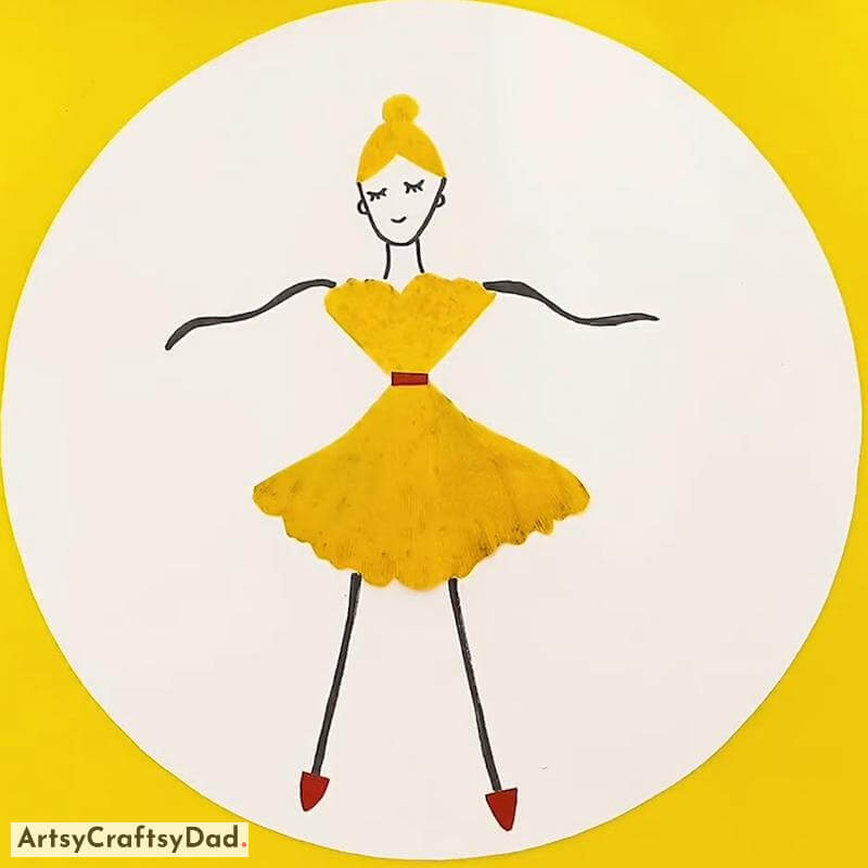 Lovely Ballerina Fall Leaf Craft for Younger Ones - Outstanding Leaf Art Ideas For Kids