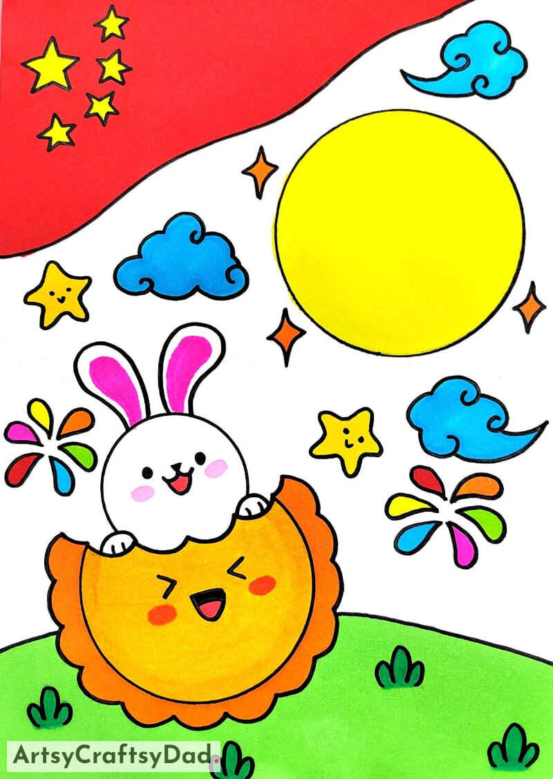 Lovely Bunny and Delightful Moon Illustration for Youngsters - Entertaining and Inspiring Drawing Concepts for Children 