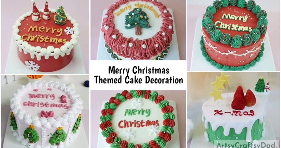 Merry Christmas Themed Cake Decoration Ideas At Home