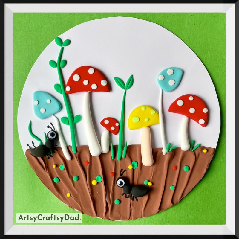 Mushroom and Ant Clay Craft Ideas for Kids - Crafting with Clay for Little Ones