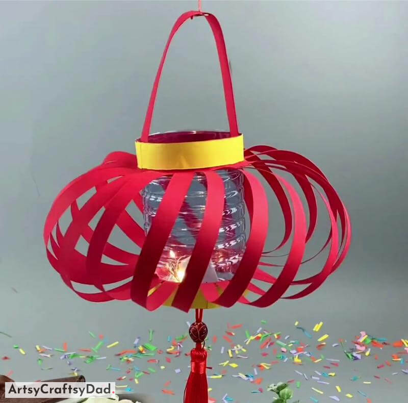 Paper and Plastic Bottle Lantern Craft Activity - Calming and manageable paper works for youngsters 