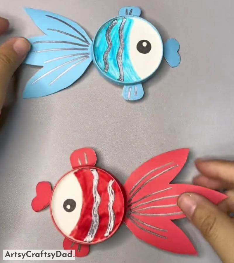 Paper Cup Fishes Art and Craft Activity For Kids - Engaging Crafts with Upcycled Items for Toddlers 