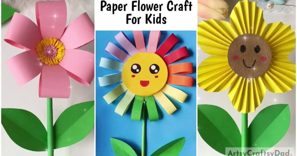 Paper Flower Craft For Kids To Make With Parents