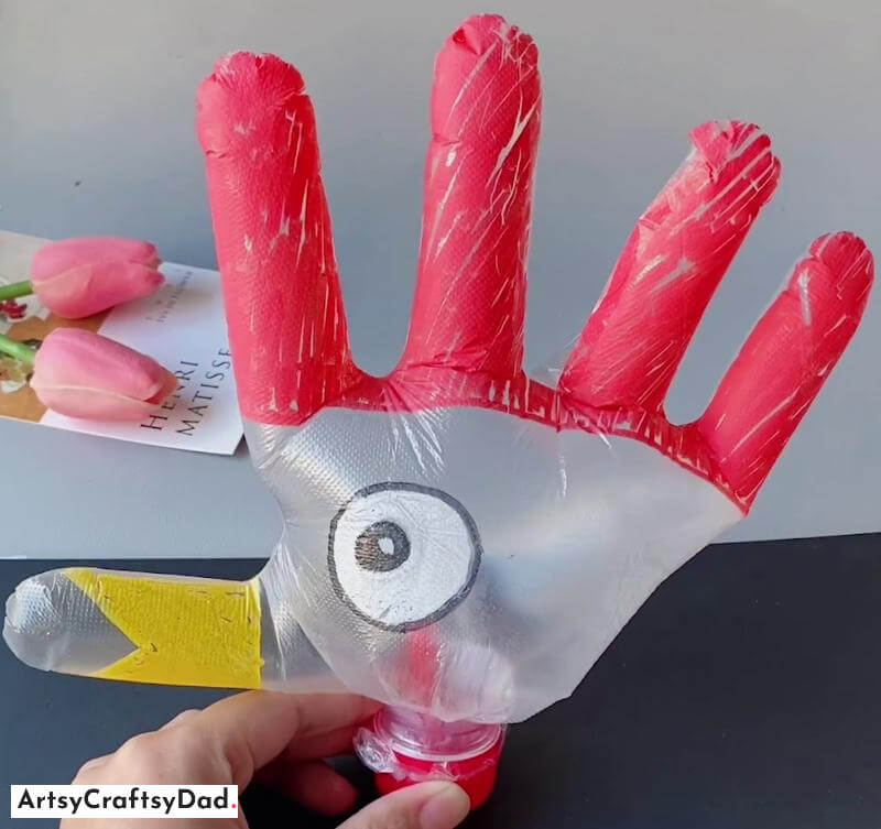 Polythene Gloves Hen Craft Activity Idea - Engaging DIY Projects For Kids 
