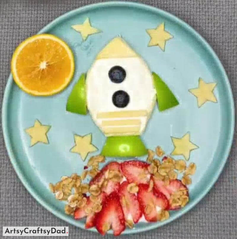 Rocket Fruit Salad Decoration For Kids Decorating Kids' Rocket Fruit Salad 
