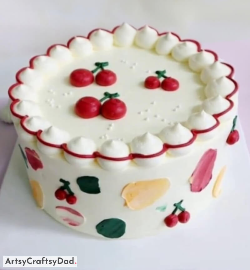 Simple and Easy Cherry Cake Decorating Idea - Creative Cake Decorating Concepts Utilizing Fruit