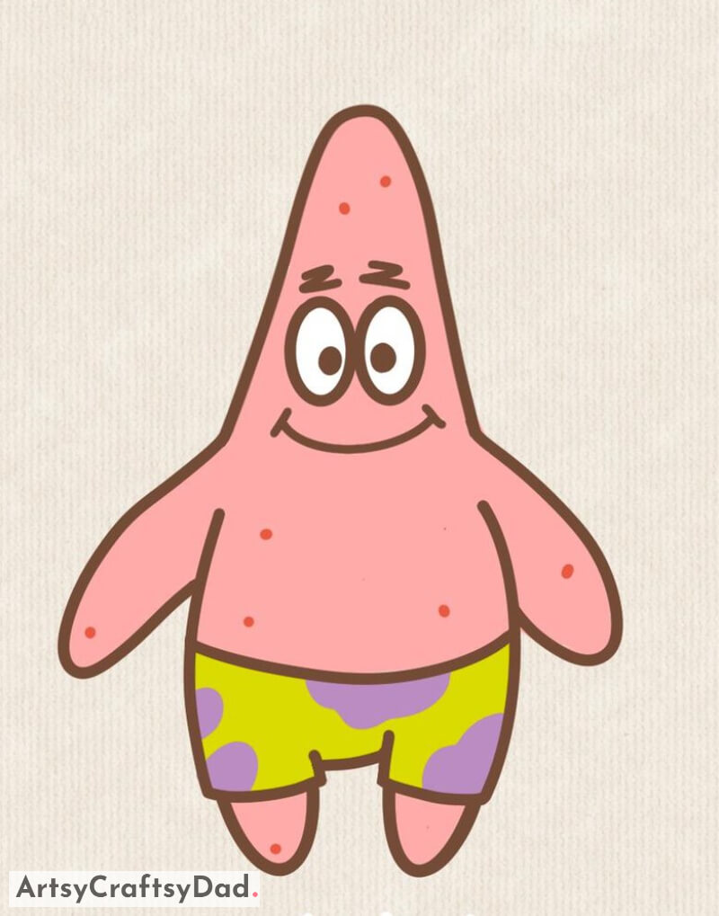Simple Patrick Star Drawing - Captivating & Entertaining Artwork For Youngsters