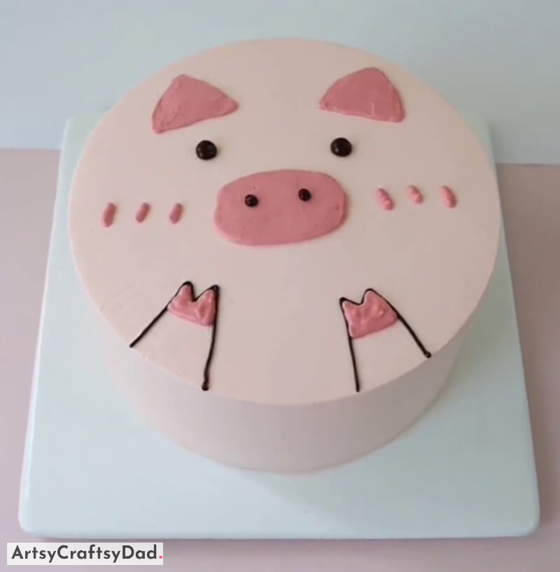 Simple Pink Pig Cake Decoration for the Birthday - Animal Themed Cake Decorations For A Child's Special Day