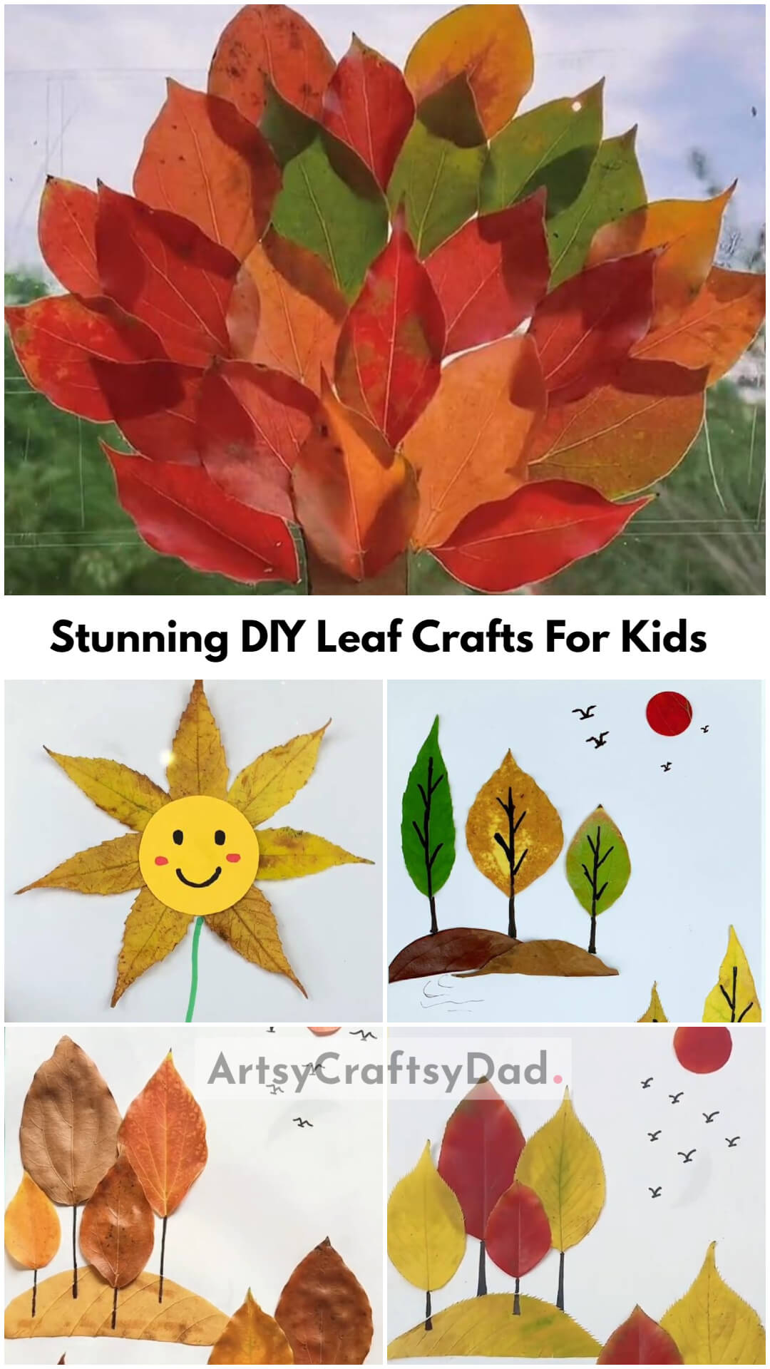 Stunning DIY Leaf Crafts For Kids To Make